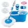 HYX Spin Mop And Bucket with Wringer Set, Floor Cleaning System, Easy Wring Foot Pedal, Stainless Steel Mop Handle For Hardwood Laminate Ceramic Marble Tile Floor Cleaning