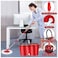 HYX Spin Mop And Bucket with Wringer Set, Floor Cleaning System, Easy Wring Foot Pedal, Stainless Steel Mop Handle