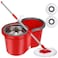 HYX Spin Mop And Bucket with Wringer Set, Floor Cleaning System, Easy Wring Foot Pedal, Stainless Steel Mop Handle