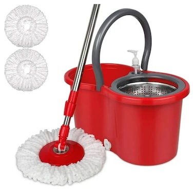 HYX Spin Mop With Bucket For Floor Cleaning, Microfiber Mops and Bucket with Wringer Set, Adjustable Handle, 360 Spinning Mop For Wet &amp; Dry Use