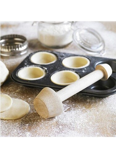 pastry tamper,DIY cake and pastry push rod, double-sided wooden egg tart tamper mold, pie and pastry dough tamper egg tart mold, kitchen party baking tools