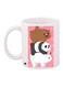 We Bare Bears Printed Coffee Mug White/Pink/Brown 11ounce