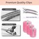 Elaur 24 Pcs Hair Rollers &amp; Clips, Self Holding Hair Curlers with Clips, Large Rollers for Hair Set, Self Grip Roller for Long Medium Short Hair Volume Salon (PinkRose)