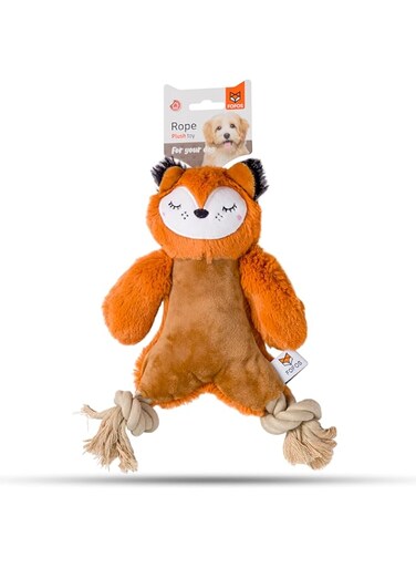 BarkButler FOFOS Rope Leg Plush Bear Dog Toy