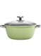 Enamel Steel Stock Pot with Lid and Handles, Vintage Stew Cooking Pot Thicken Enamel Simmer Pots for Home Kitchen Restaurant, Large Saucepan for Induction Cookers and Gas Stove