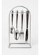 East Stainless Steel 24 Piece Cutlery Set with Steel Stand for 6 People, Flatware Silverware Set with Knife, Fork, Table Spoon &amp; Dessert Spoon, Elegant Tableware for Daily Use, Mirror Finished. Dishwasher Safe