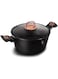 Berlinger Haus Black Rose Collection Aluminium Casserole with Lid, 24 cm Size, Black