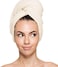 1CHASE&reg; 100% Cotton Terry Hair Towel Wrap التفاف منشفة الشعر, Bath Shower Head Towel Quick Magic Dryer (Vanilla)