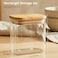 1CHASE Rectangle Glass Storage Containers with Bamboo Lids &ndash; Set of 4, 900ml Borosilicate Glass Jars for Pantry Storage, Airtight Food Containers for Sugar, Coffee, Pasta, Tea, Candy &amp; Nuts