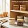 1CHASE Rectangle Glass Storage Containers with Bamboo Lids &ndash; Set of 4, 900ml Borosilicate Glass Jars for Pantry Storage, Airtight Food Containers for Sugar, Coffee, Pasta, Tea, Candy &amp; Nuts