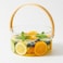 1CHASE Multipurpose Borosilicate Glass Bowl with Wooden Handle, 2500ML Heat Resistant Fruit &amp; Vegetable Basket, Kitchen Storage Bowl, Dining Table Decor &amp; Ice Bucket
