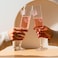 1CHASE Butterfly Champagne Glass Set of 2, Flute Shape, Pink Butterfly Design, 180ML, for Red Wine, White Wine, Champagne, Sparkling Drinks