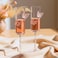 1CHASE Butterfly Champagne Glass Set of 2, Flute Shape, Pink Butterfly Design, 180ML, for Red Wine, White Wine, Champagne, Sparkling Drinks