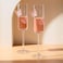 1CHASE Butterfly Champagne Glass Set of 2, Flute Shape, Pink Butterfly Design, 180ML, for Red Wine, White Wine, Champagne, Sparkling Drinks