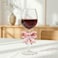 1CHASE Borosilicate Goblet Wine Glass with Pink Bow, 350ML Elegant Decorative Wine Glass, Heat Resistant Glassware for Red &amp; White Wine, Parties &amp; Gifting (1 Piece)