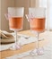 1CHASE Ribbed Glass with Butterfly Design, Decorative Wine Glasses, Set of 2, Elegant Stemmed Drinking Glasses for Wine, Cocktails, Parties