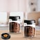 1CHASE Vacuum Sealed Borosilicate Glass Jars &ndash; Airtight Food Storage Containers for Coffee, Tea, Nuts, Grains, Snacks (Set of 2) (600ml)