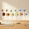1CHASE Butterfly Champagne Glass Set of 6, 180ML Flute Shape Wine Glasses with Sapphire, Emerald &amp; Amber Butterfly Design, Elegant Glassware for Champagne, Red &amp; White Wine