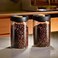 1CHASE Vacuum Sealed Borosilicate Glass Jars &ndash; 1200ML Airtight Food Storage Containers for Coffee, Tea, Nuts, Grains, Snacks (Set of 2)
