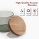 1CHASE Borosilicate Glass Storage Jar Smoky Grey - (Set of 3)   Airtight Food Container with Acacia Wooden Lid   Durable &amp; Stylish Kitchen Storage 600ML, 900ML, 1300ML