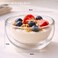 1CHASE Double Wall Dip Bowls Set of 2, 200ML Borosilicate Glass Serving Bowls, Heat Resistant Insulated Bowls for Sauce, Snacks, Dessert &amp; Condiments