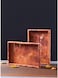 1CHASE Travertine Burgundy Large Rectangular Marble Tray, Natural Stone Bathroom Vanity Tray, Jewelry &amp; Perfume Organizer, Decorative Countertop Tray, 30x20x3cm