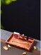 1CHASE Travertine Burgundy Large Rectangular Marble Tray, Natural Stone Bathroom Vanity Tray, Jewelry &amp; Perfume Organizer, Decorative Countertop Tray, 30x20x3cm