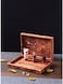 1CHASE Travertine Burgundy Large Rectangular Marble Tray, Natural Stone Bathroom Vanity Tray, Jewelry &amp; Perfume Organizer, Decorative Countertop Tray, 30x20x3cm