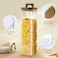 1CHASE Square Glass Storage Jars with Acacia Wood Lids &ndash; Set of 2 (1800ml) Large Pantry Containers with Handle Lids for Pasta, Oats, Flour, Cookies, Coffee, Rice &amp; More