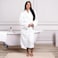 1CHASE Luxury Cotton Bathrobe Ultra Soft, 100% Cotton Shawl Collar Robe for Men &amp; Women, Hotel &amp; Home Comfort (UAE/KSA, Alpha, L, XL, Regular, Regular, WHITE)