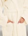 1CHASE Unisex Hooded Bathrobe Vanilla (S/M) &ndash; Premium Cotton, Plush And Absorbent Robe for Adults, Off-White Spa And Hotel Style