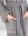 1CHASE Unisex Hooded Bathrobe Grey (S/M) &ndash; Premium Cotton, Plush And Absorbent Robe for Adults, Spa And Hotel Style