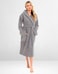 1CHASE Unisex Hooded Bathrobe Grey (S/M) &ndash; Premium Cotton, Plush And Absorbent Robe for Adults, Spa And Hotel Style