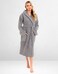 1CHASE Unisex Hooded Bathrobe Grey (L/XL) &ndash; Premium Cotton, Plush And Absorbent Robe for Adults, Spa And Hotel Style