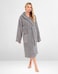 1CHASE Unisex Hooded Bathrobe Grey (L/XL) &ndash; Premium Cotton, Plush And Absorbent Robe for Adults, Spa And Hotel Style