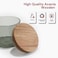 1CHASE Borosilicate Glass Storage Jar Smoky Grey 1300 ML - (Set of 2)   Airtight Food Container with Acacia Wooden Lid   Durable &amp; Stylish Kitchen Storage (Large)