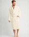 1CHASE Shawl Collar Bathrobe for Adults, Vanilla Off-White (S/M) &ndash; Luxury Cotton Hotel &amp; Spa Robe, Ultra Soft, Absorbent, Lightweight Unisex Dressing Gown