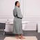 1Chase Luxury Cotton Bathrobe Ultra Soft, 100% Cotton Shawl Collar Robe for Men &amp; Women, Hotel &amp; Home Comfort (L/XL), Grey