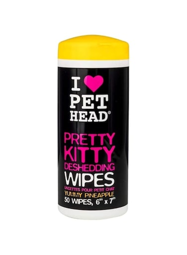 The Company Of Animals Pet Head Pretty Kitty Deshedding Wipes 50Ct