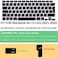 EU/UK Layout Arabic Language Silicone Keyboard Cover Skin For MacBook Air 13" 2020 With Touch ID Model:- A2179/A2337 M1 Chip, Keyboard Accessories" Black