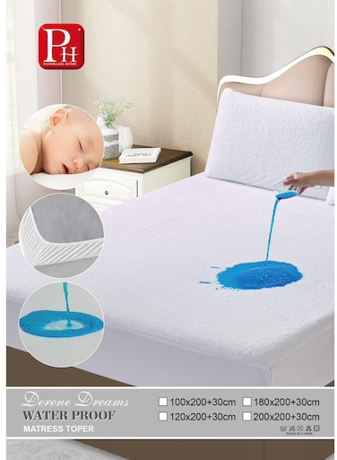 home Premium Hypoallergenic Waterproof Mattress Protector - Deep Pocket - Hypoallergenic Vinyl Free, 180x200x30cm
