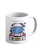 Cosmonaut Space Edition Pattern Ceramic Coffee Mug Blue/White