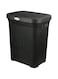 Esqube Laundry Basket, Black with Lid, 50L Capacity