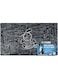 Drymate Cross Bones Dog Black Bowl Place Mat, Large (16 X 28 Inches)