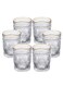 6-Piece Glass Cup Set Golden-rim Glasses Embossed Floral Decorative Water Glasses Cups Set Gifts