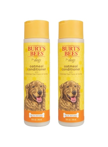 Burt's Bees for Pets for Dogs Natural Oatmeal Conditioner with Colloidal Oat Flour and Honey   Puppy and Dog Shampoo, 10 Ounces - 2 Pack (FF4776AMZ2)