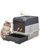 Diylove Enclosed Cat Litter Box with Lid,Litter Box with Ultraviolet Germicidal Lamp,Spacious and Easy to Clean Cat Box for All Cat Size, Closed Smell Proof Anti-Splashing, with Scoop (StyleA)