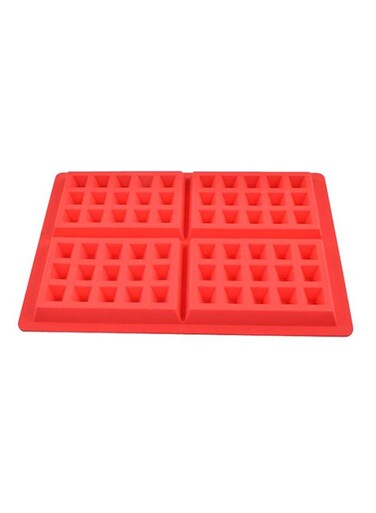 Waffle Mould Red 17.5x8x2cm