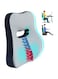 Lumbar Support Pillow for Office Chair: Comfy Memory Foam Lumbar Pillow for Pain Relief - Lumbar Cushion Improves Posture, Back Support for Car-Office Chair, Wheelchair, Desk Chairs - Gray&amp;Navy