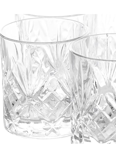 Italian Premium Old Fashioned Crystal Glass Set 2 , 225 ML